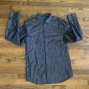 Perry Ellis Metallic Button Dress Shirt